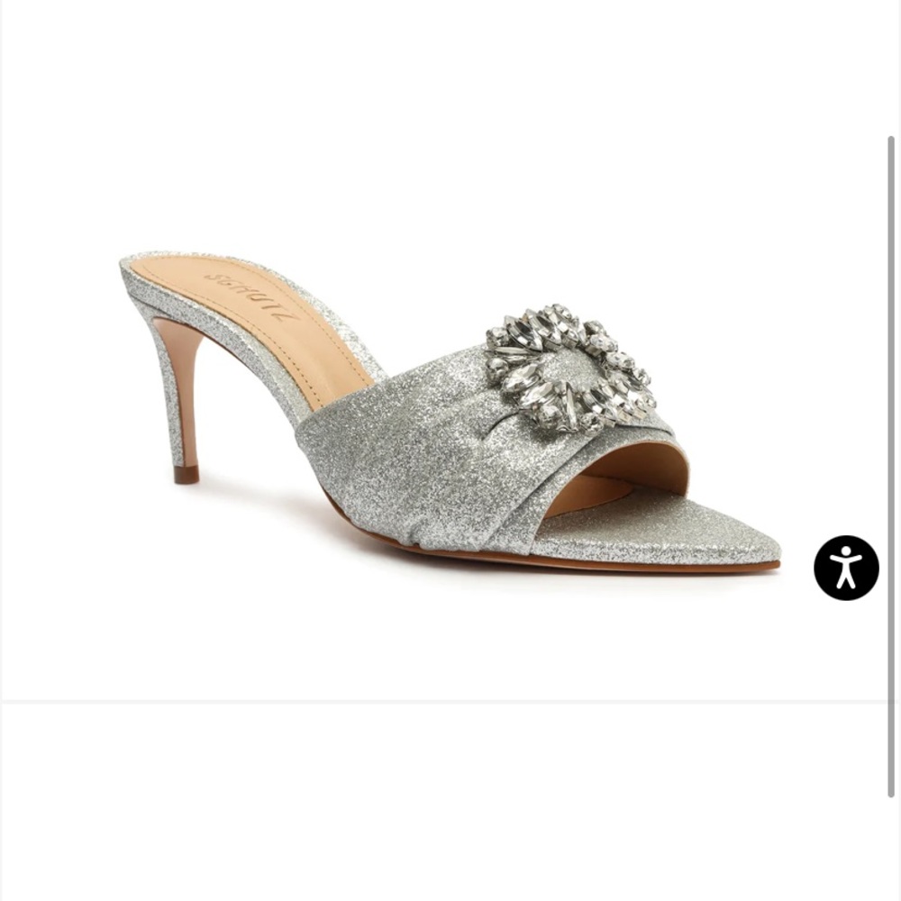SCHUTZ silver heels